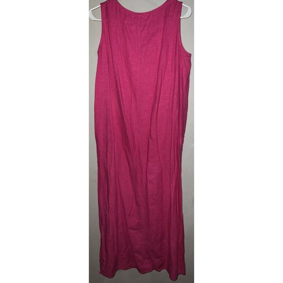 Belle Pointe Womens Pink Maxi Dress SMALL Beachwear Lounge Comfort Sleeveless - Picture 2 of 2